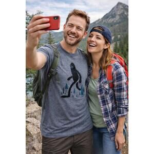 Factory 43 Medium Gray Graphic T-Shirt with Bigfoot Design